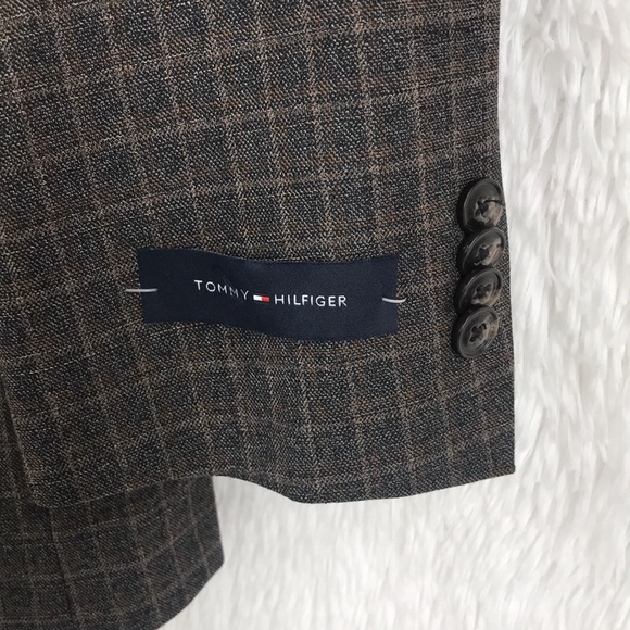 Tommy Hilfiger Mens Suit Separate Brown Size 38 Long Blazer Modern $295